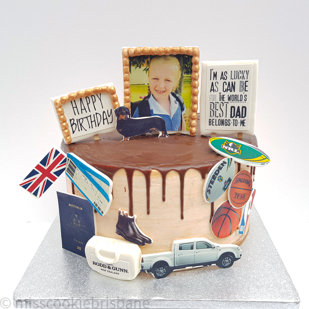Personal Interests Edible Image Decorated Cake
