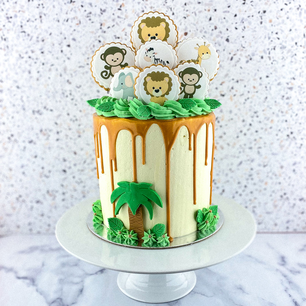 Safari Jungle Theme Cake